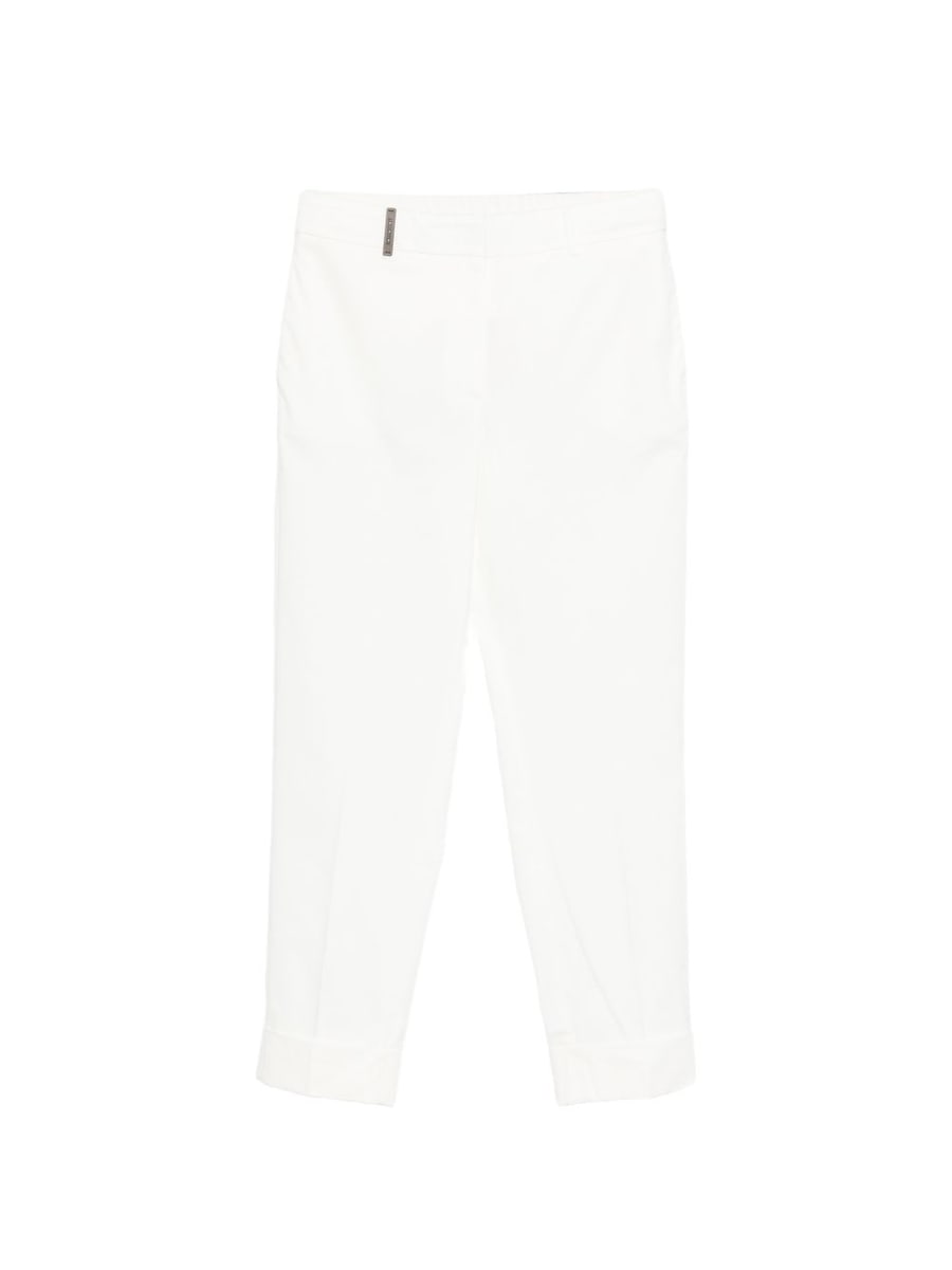 PESERICO Pantaloni bianchi con pinces