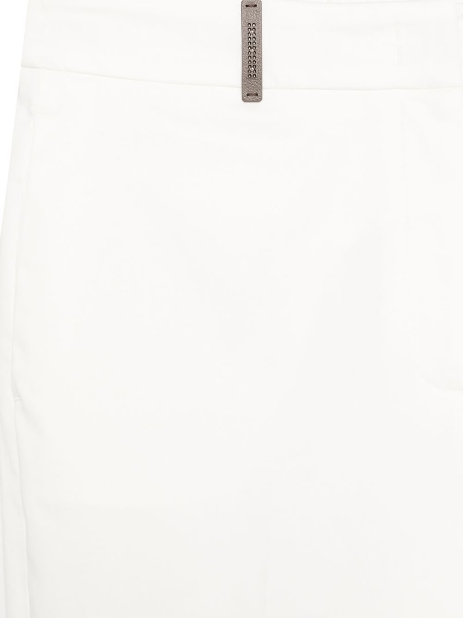 PESERICO Pantaloni bianchi con pinces, view 3