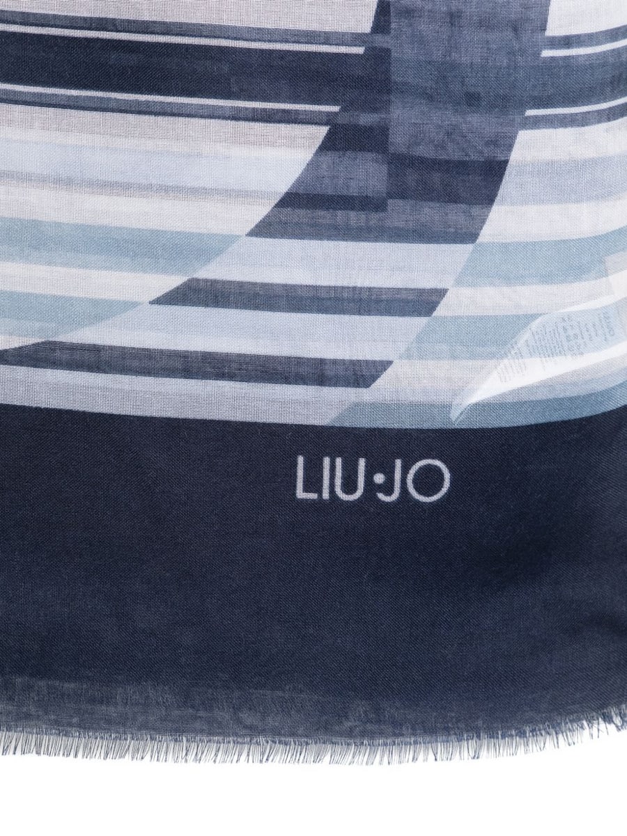 LIUJO Foulard a righe sui toni del blu, view 2