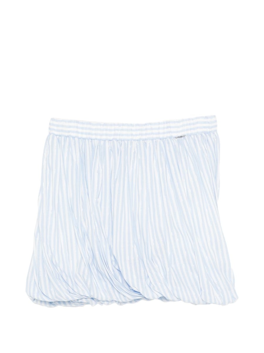 Twinset Gonna mini con righe bianche e celesti