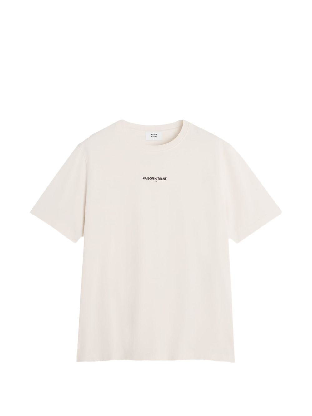 MAISON KITSUNE T-shirt beige con logo