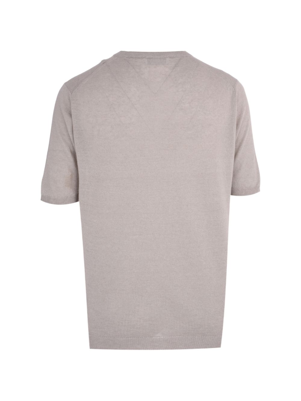 LARDINI T-shirt girocollo in cotone beige, view 2