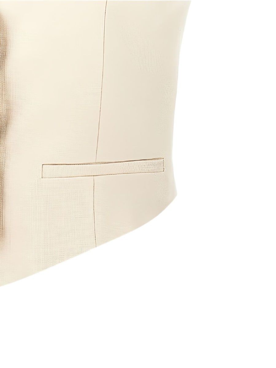 MSGM Gilet con scollo a V beige, view 2