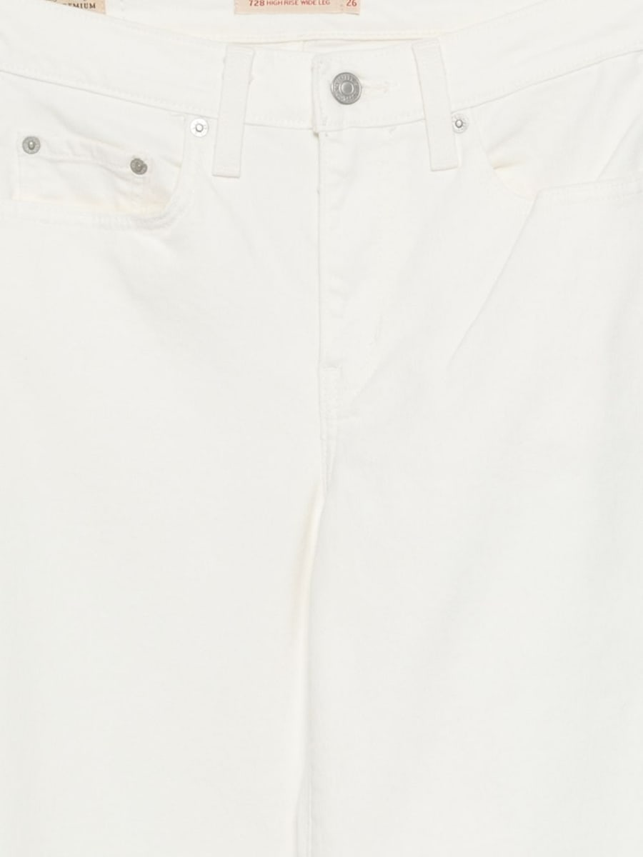 LEVIS Jeans 728 bianca a gamba larga, view 2