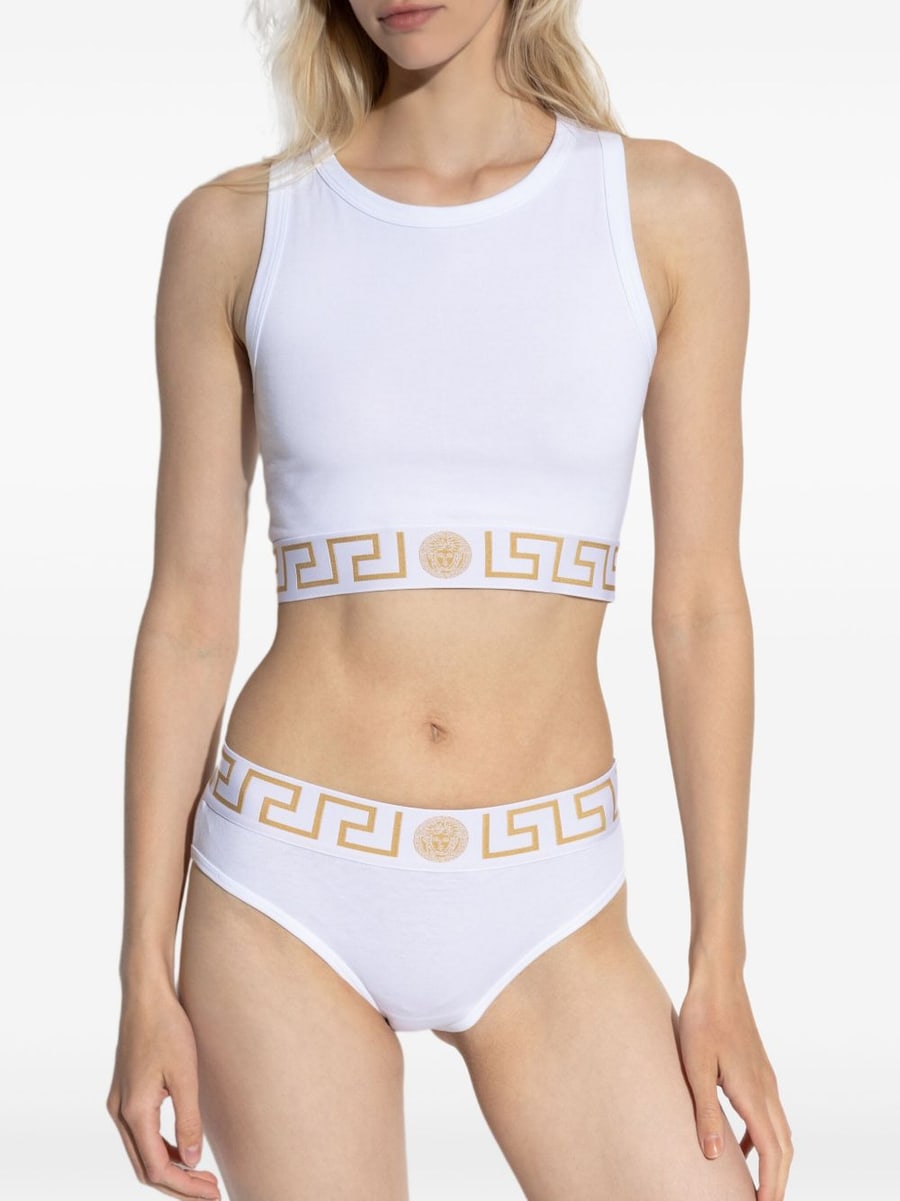 Versace Slip con bordo Greca, view 3