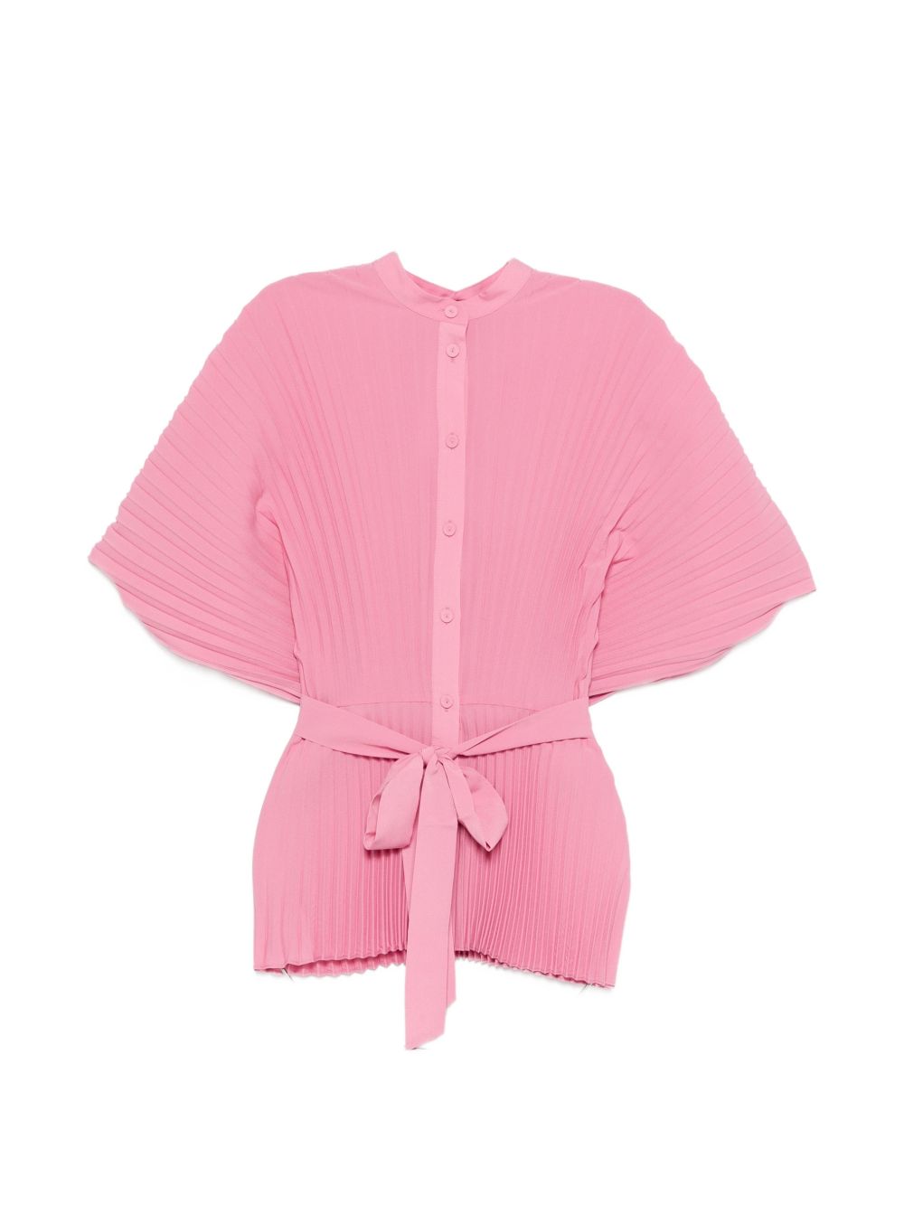 Twinset Camicia plissettata con fiocco rosa