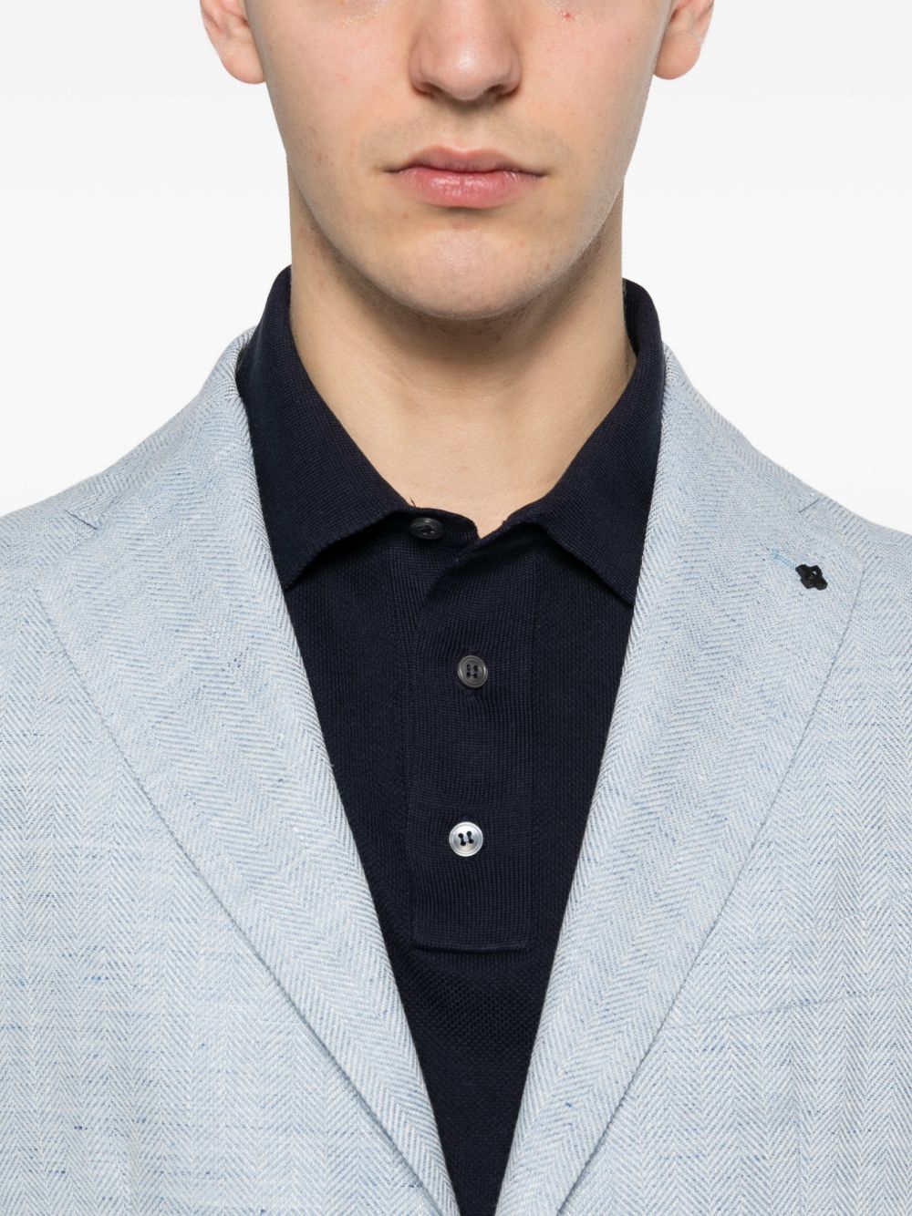 Tagliatore Blazer monopetto celeste, view 2