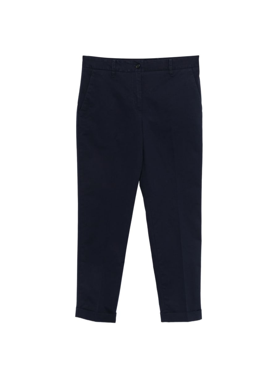 ASPESI Pantaloni in cotone blu navy