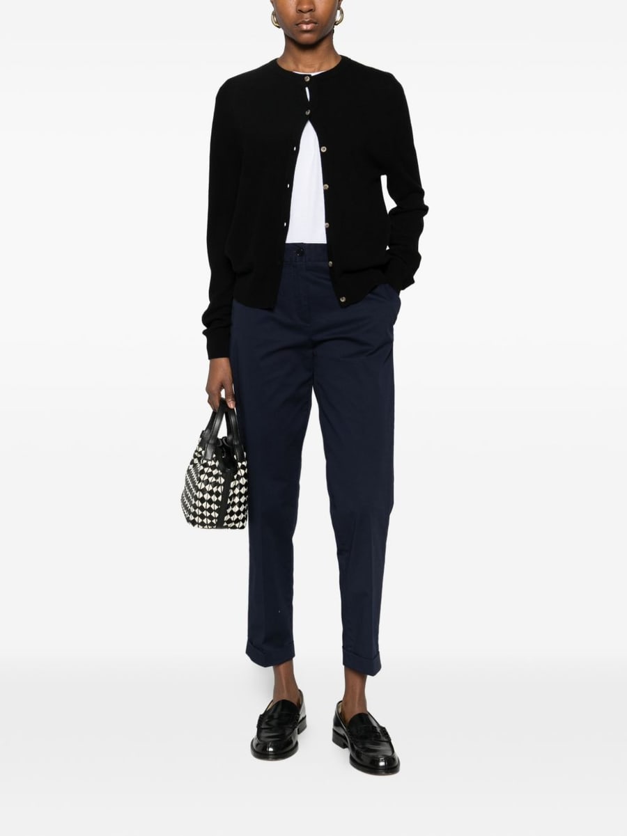 ASPESI Pantaloni in cotone blu navy, view 3