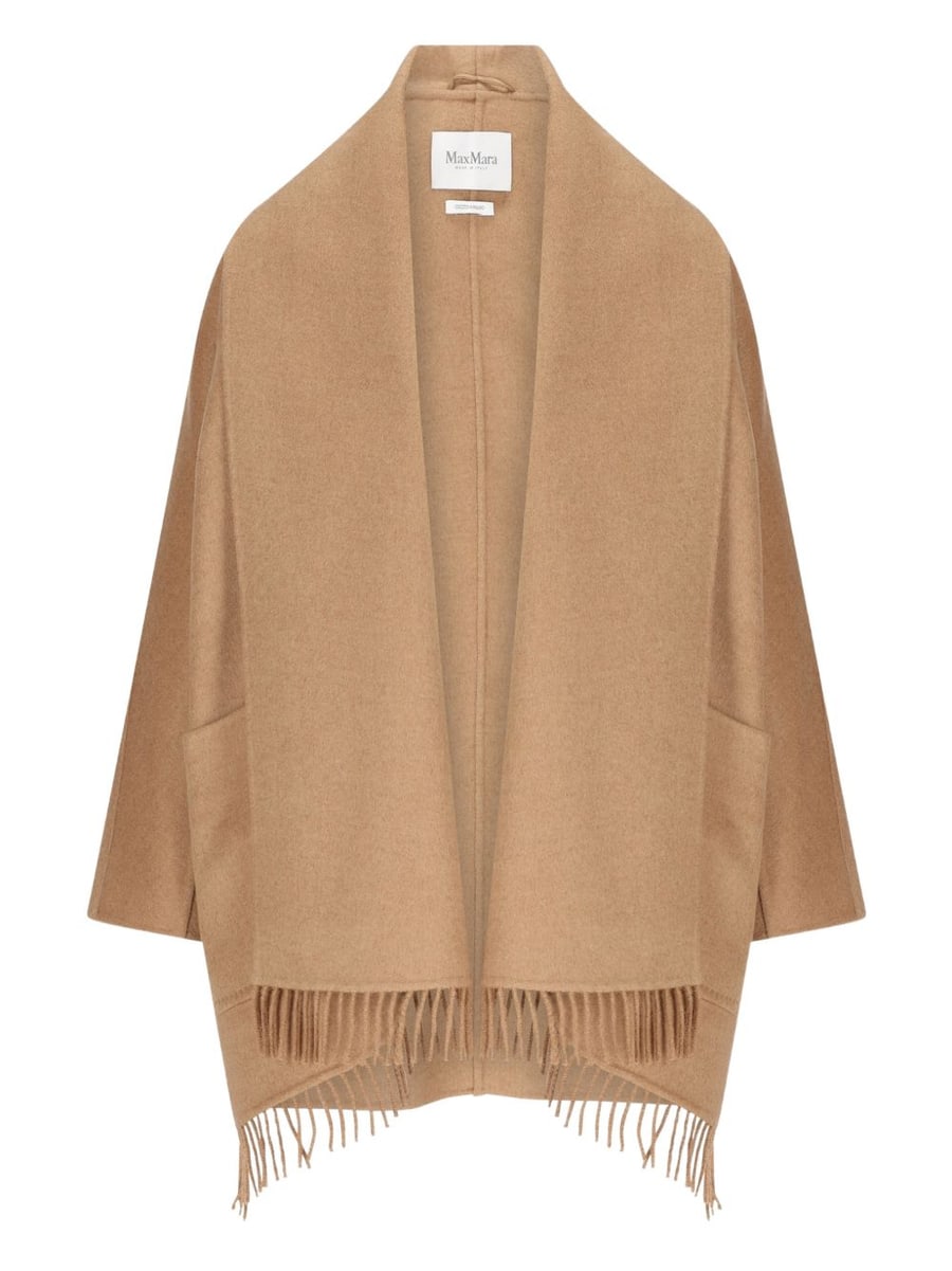 Max Mara Cappotto corto Abilita beige con sciarpa