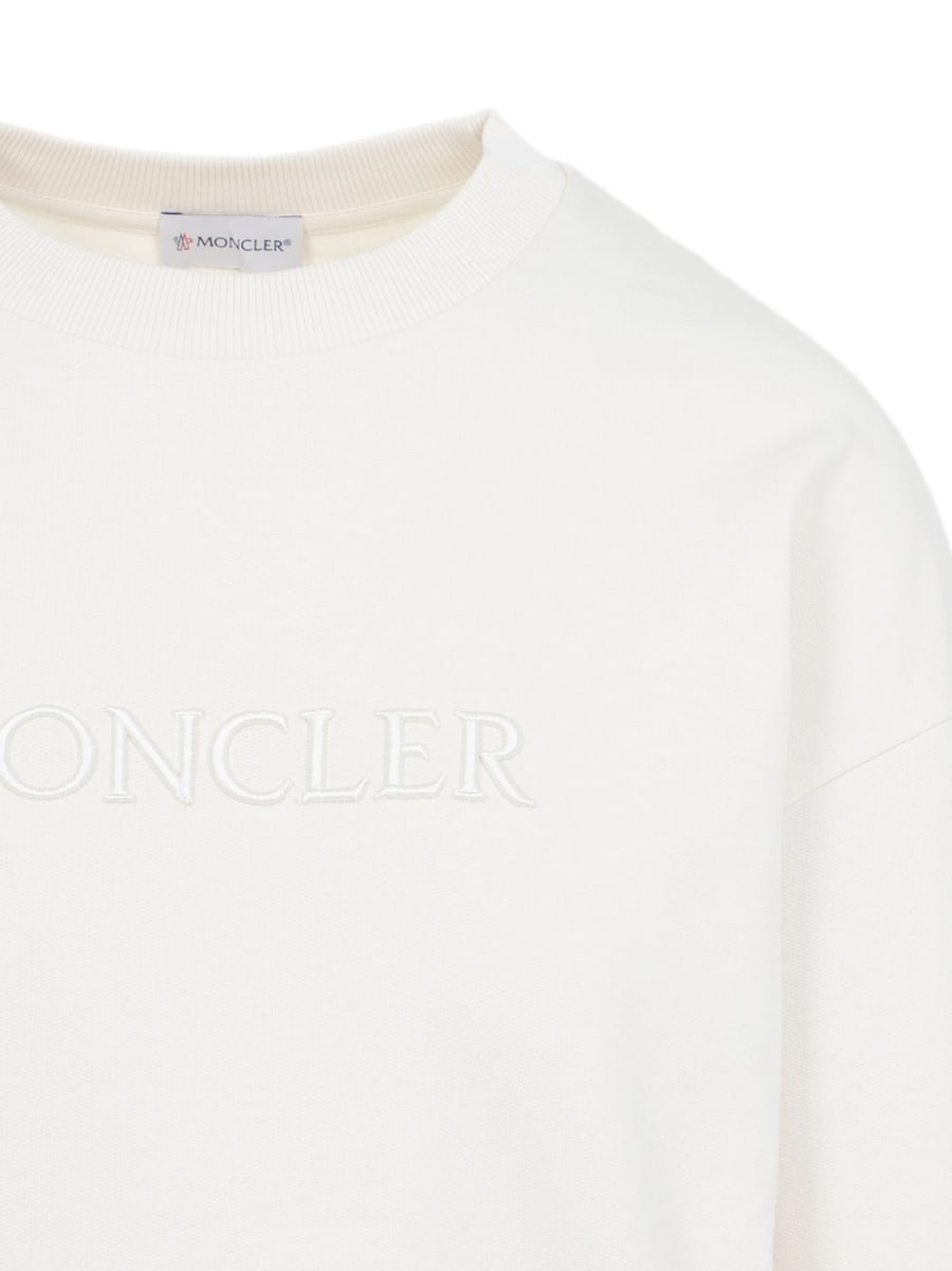 Moncler Felpa girocollo con logo, view 2