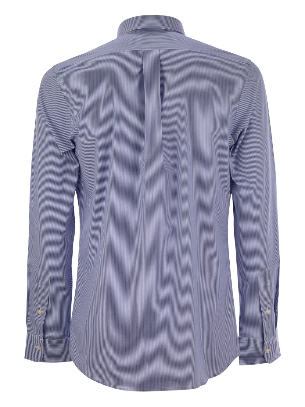 Polo Ralph Lauren Camicia in cotone a righe con cavallino blu, view 2