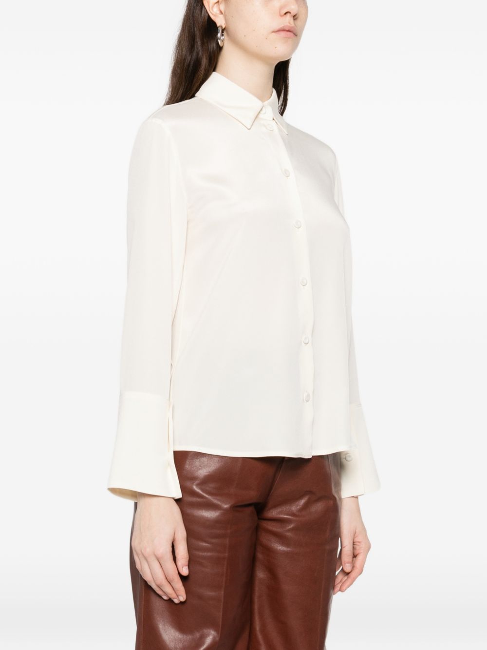 Max Mara Camicia avorio 'Mxpvoliera' in pura seta, view 2