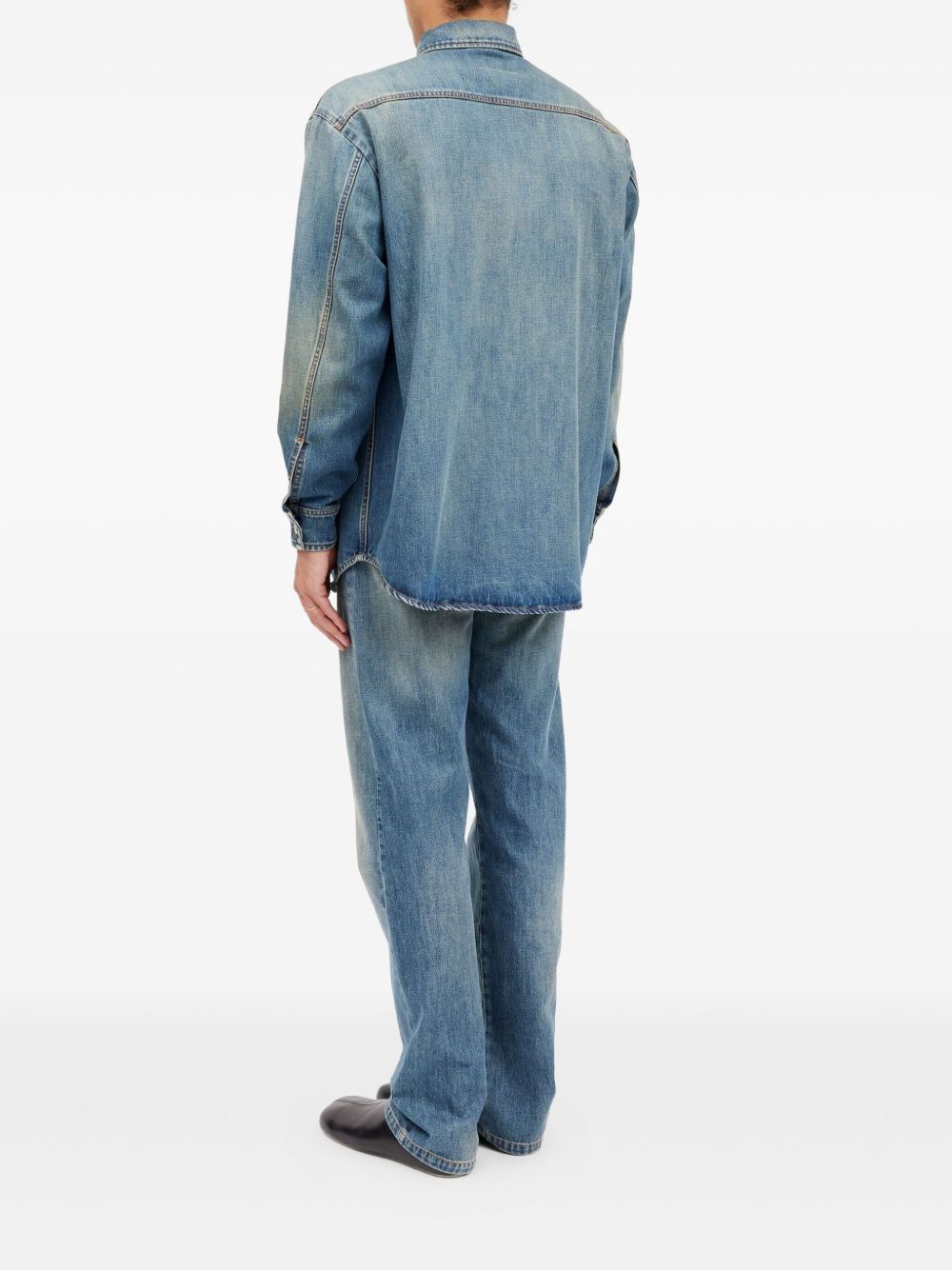 MM6 Maison Margiela Camicia in denim con tasca, view 2
