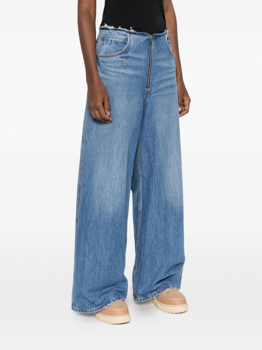 ALEXANDER WANG Jeans con zip a gamba ampia, view 3