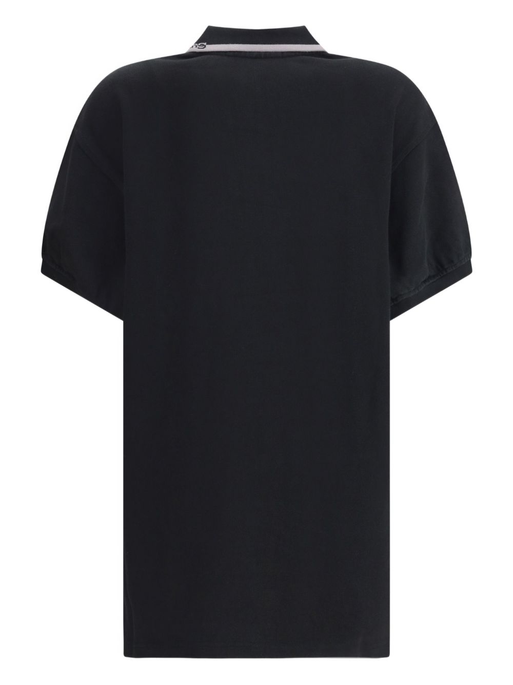 ALEXANDER WANG Abito corto nero con colletto polo, view 2