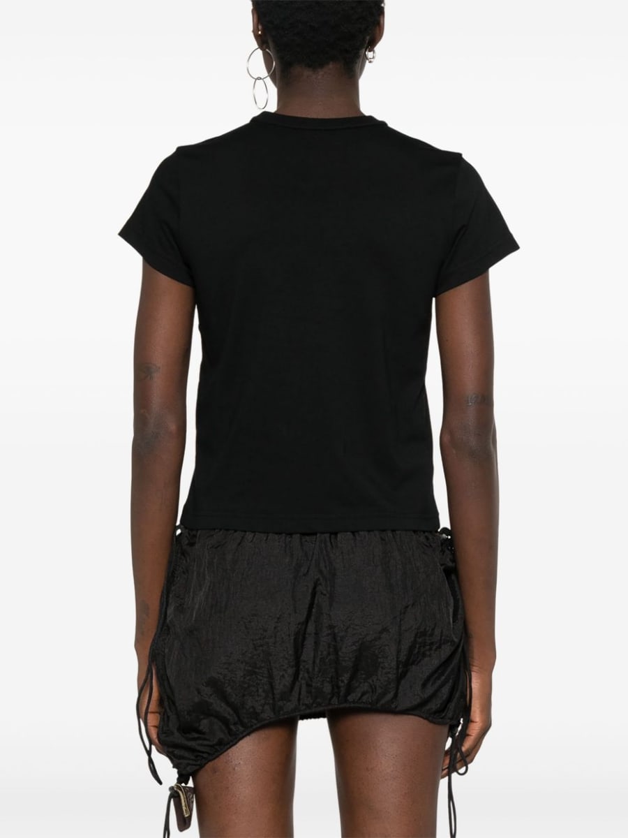 ALEXANDER WANG T-shirt nera con logo, view 3