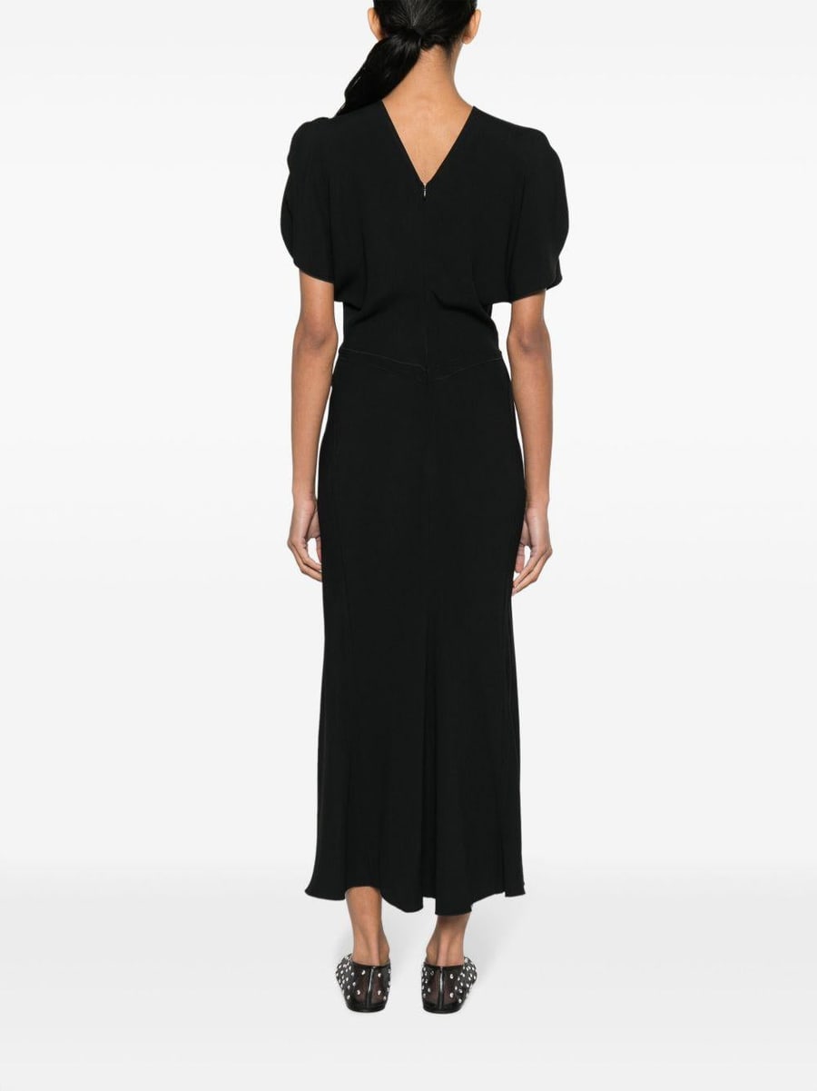 Victoria Beckham Abito Midi Gathered Waist Victoria Beckham, view 3