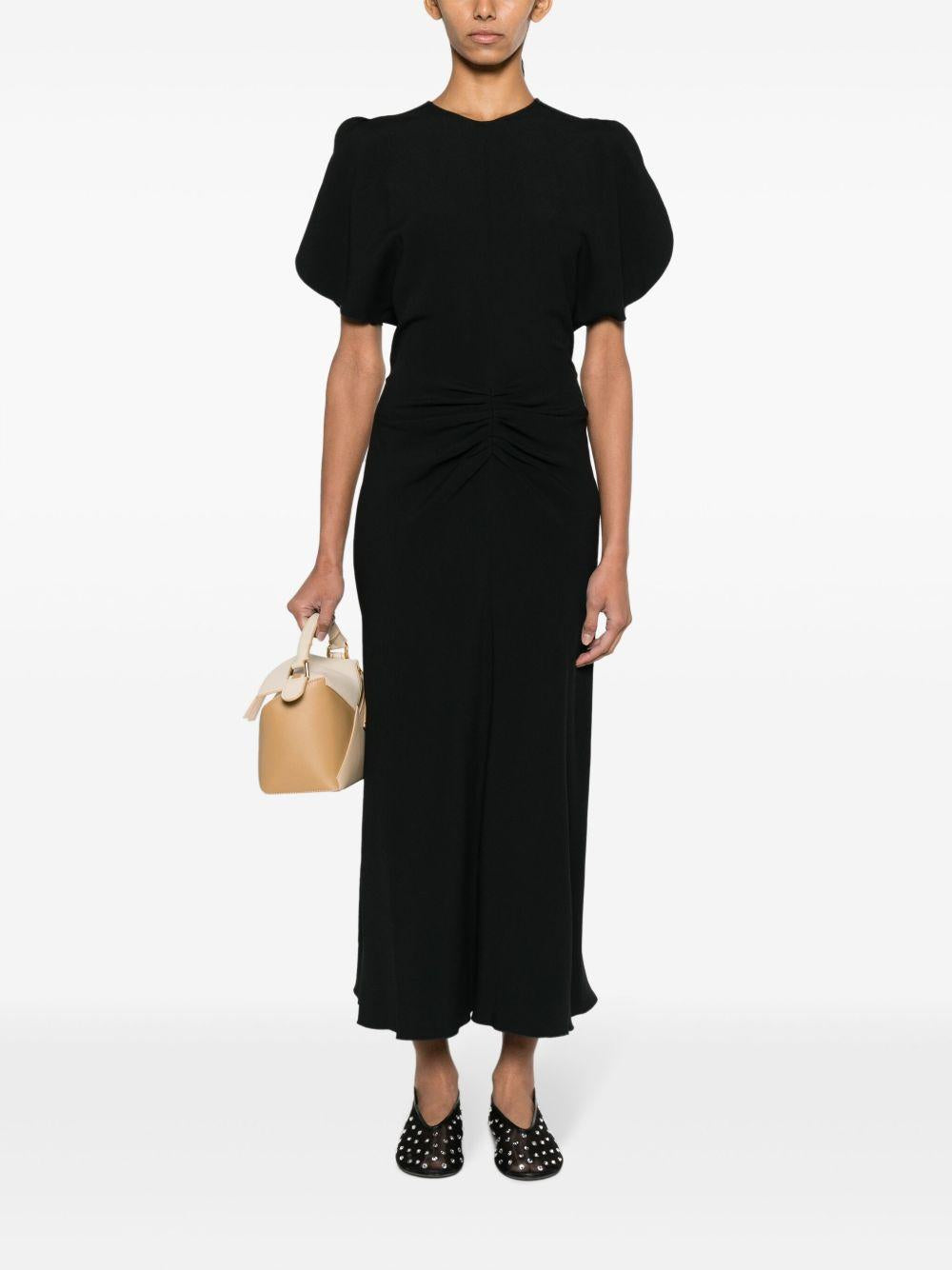 Victoria Beckham Abito Midi Gathered Waist Victoria Beckham, view 2