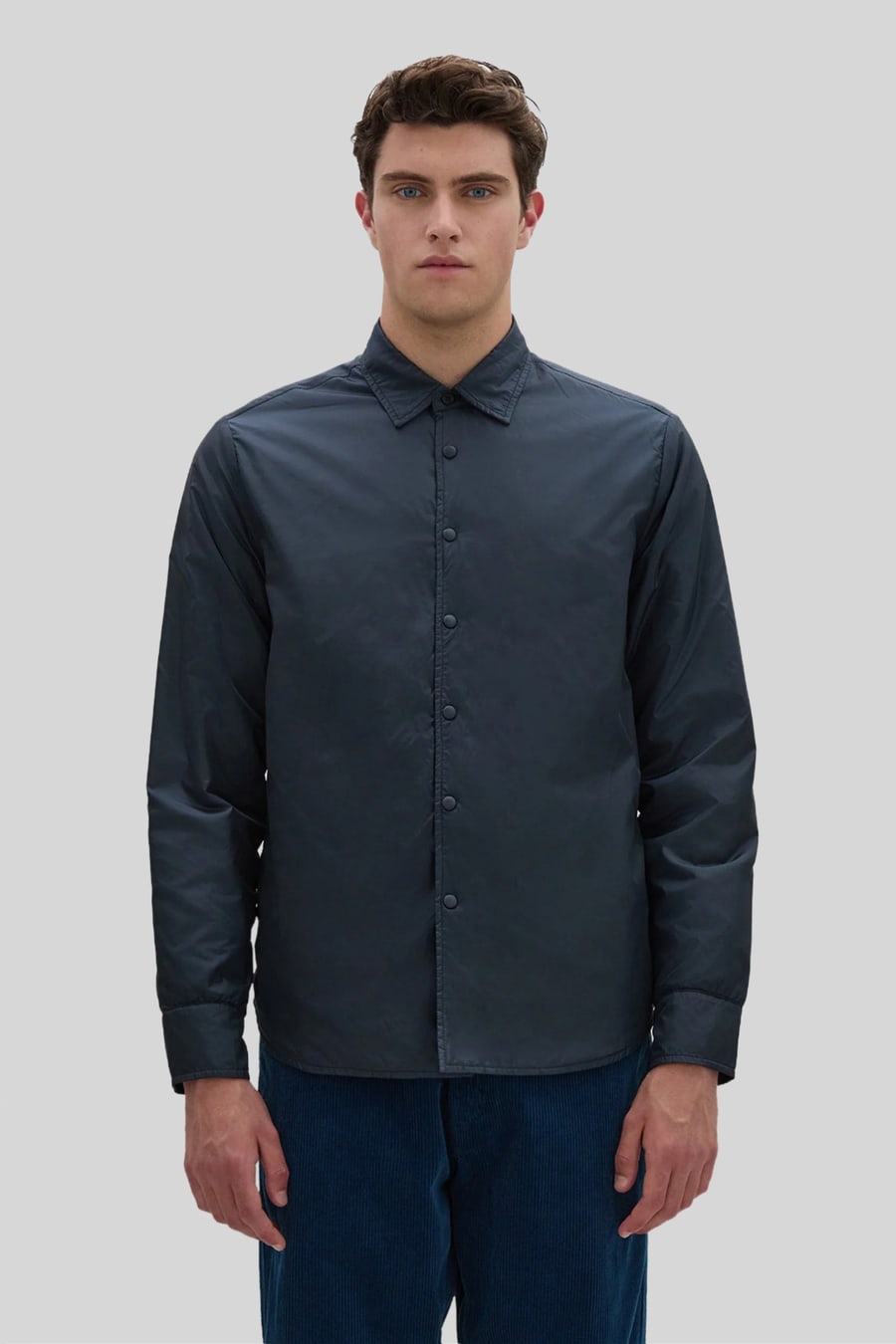 aspesi Aspesi Camicia Nylon Re-shirt Blu Uomo