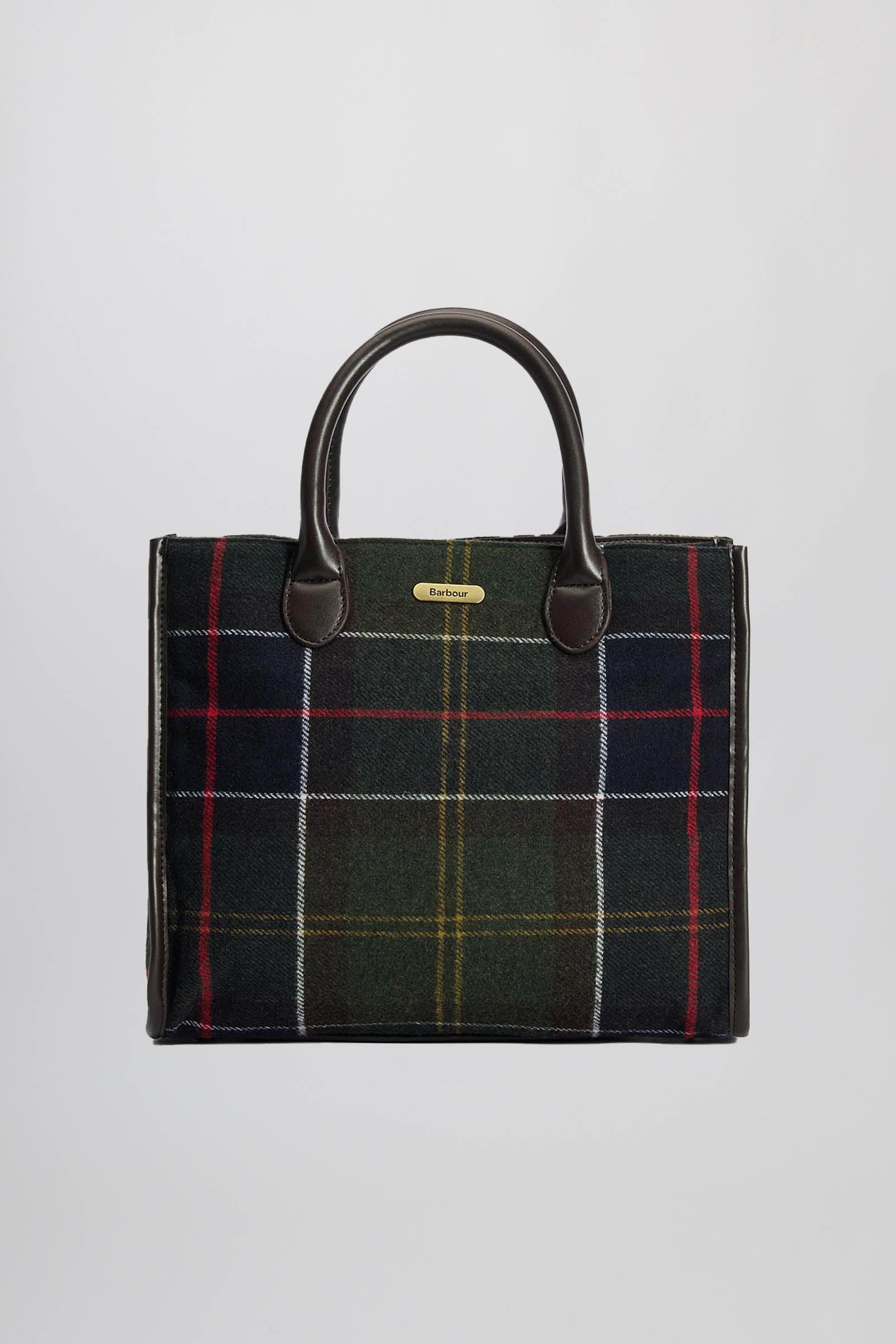 barbour Barbour Barrhill Tartan Tote Bag Verde Oliva Donna