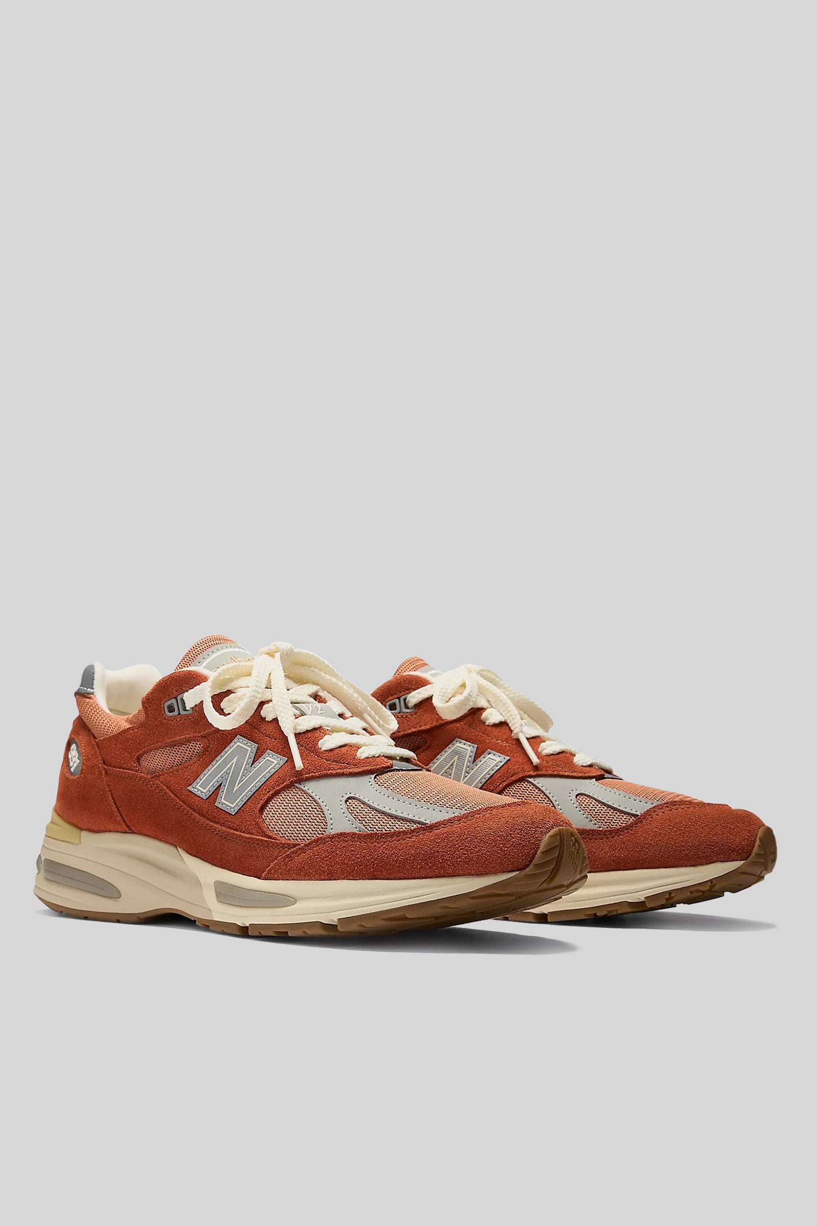 New Balance New Balance Sneaker 991v2 Made In Uk Vintage Sports Arancio Uomo, view 2