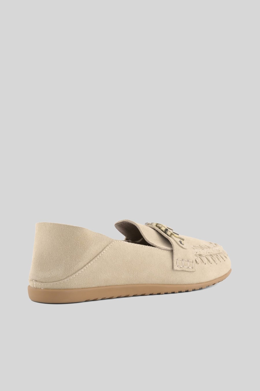 mou Mou Ballerina Slip-on Suede Beige Donna, view 3