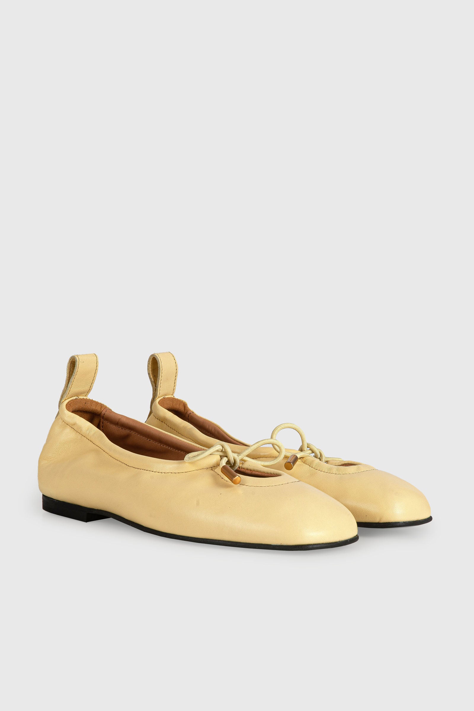 alohas Alohas Ballerina Rosalind Yellow Leather Giallo Donna, view 2