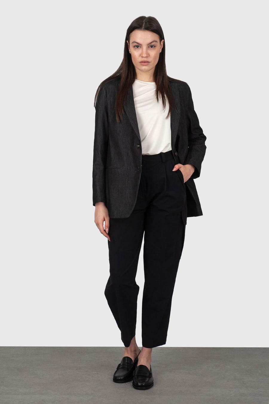 rrd Rrd Marina Boyfriend Wom Blazer Nero Donna, view 2