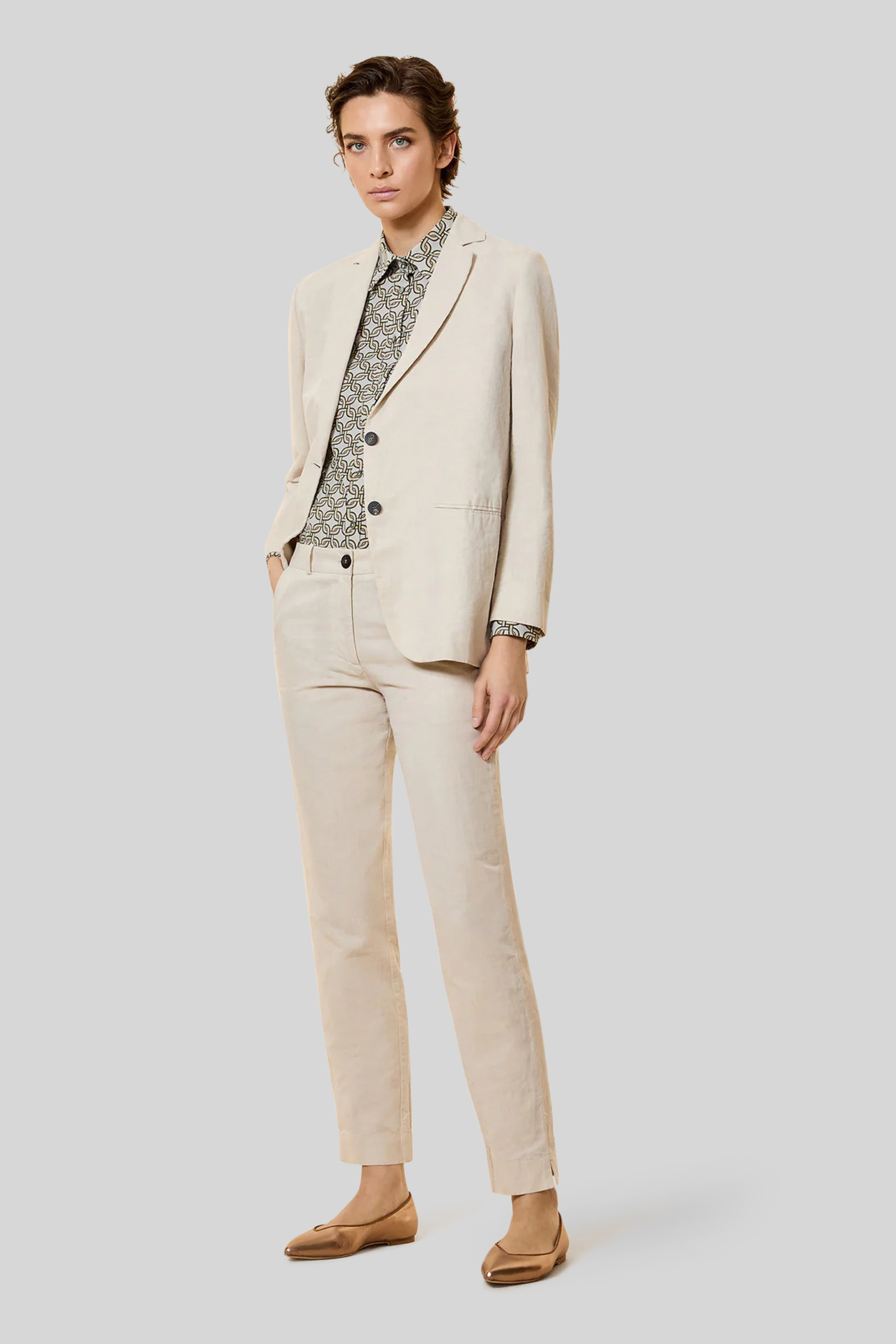 rrd Rrd Lynco Boyfriend Wom Blazer Sabbia Donna, view 2