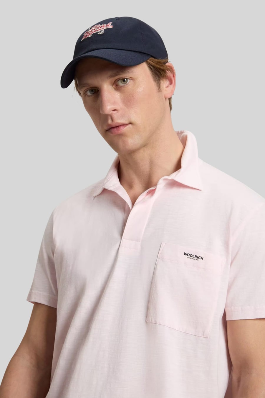 Woolrich Woolrich Slub Logo Polo Rosa Uomo
