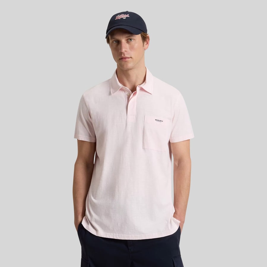 Woolrich Woolrich Slub Logo Polo Rosa Uomo, view 3