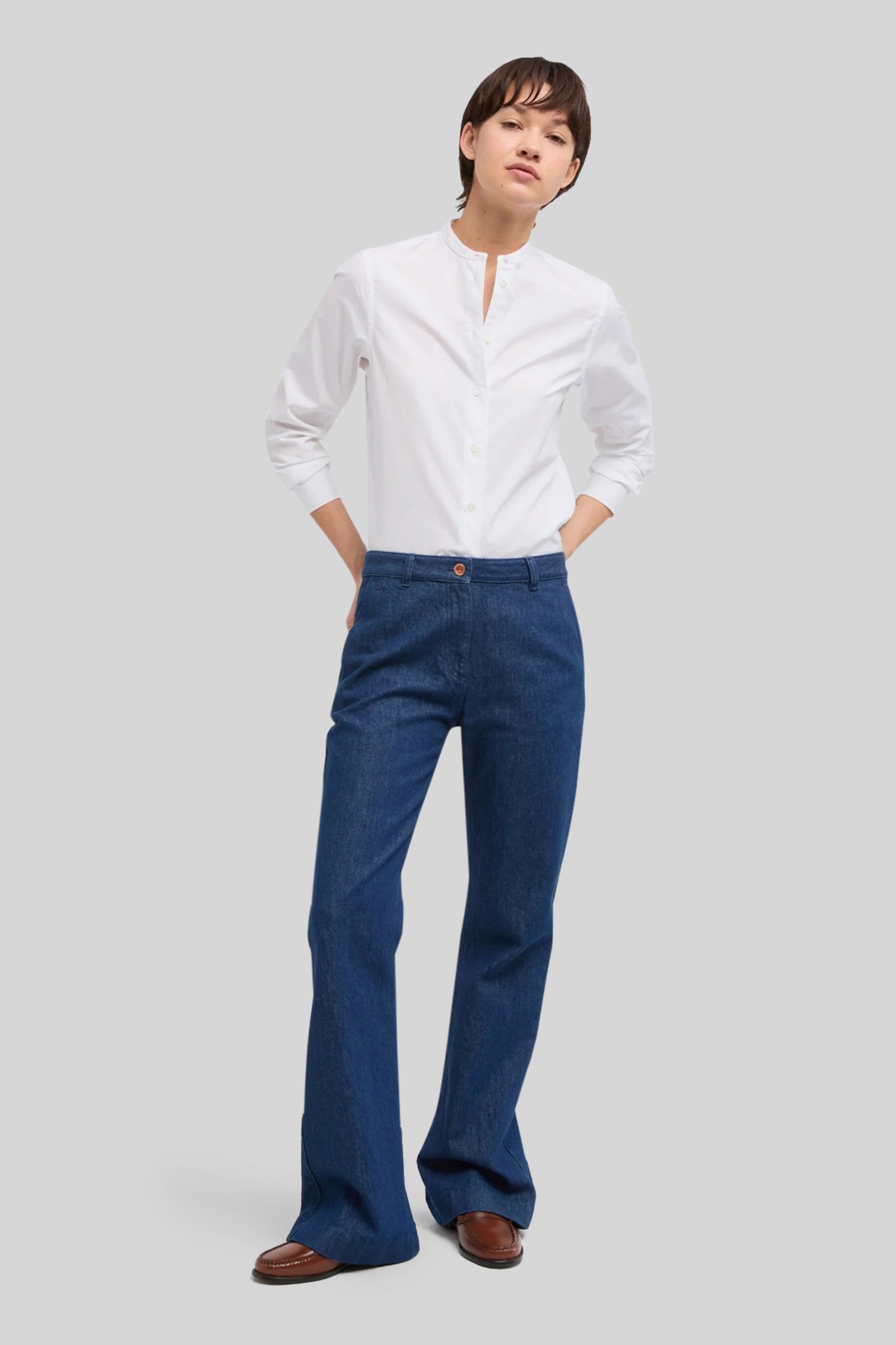 aspesi Aspesi Camicia In Popeline Di Cotone Bianco Donna, view 2