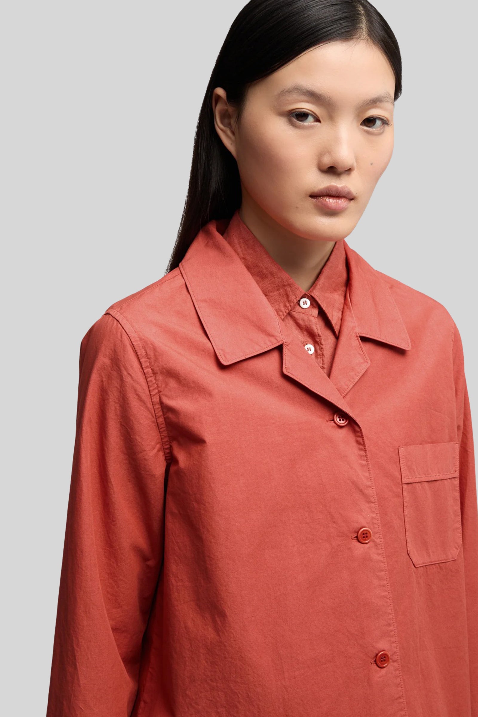 aspesi Aspesi Camicia In Popeline Di Cotone Aragosta Donna