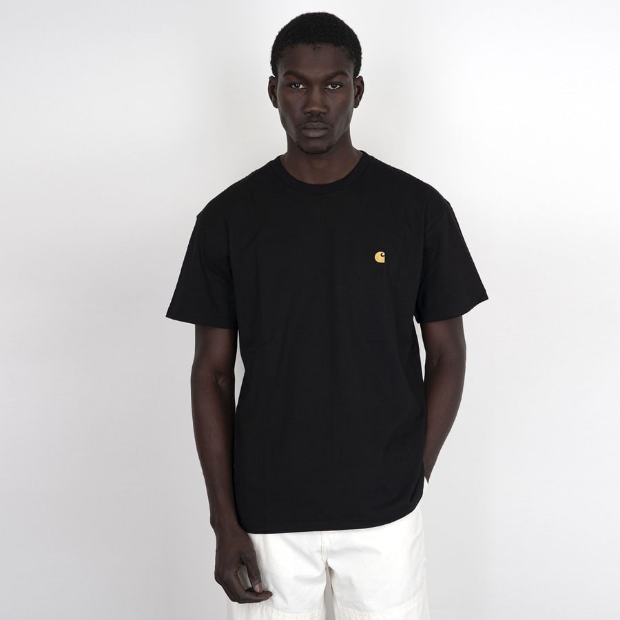 Carhartt WIP Carhartt Wip T-shirt S/s Chase Nero Uomo, view 7