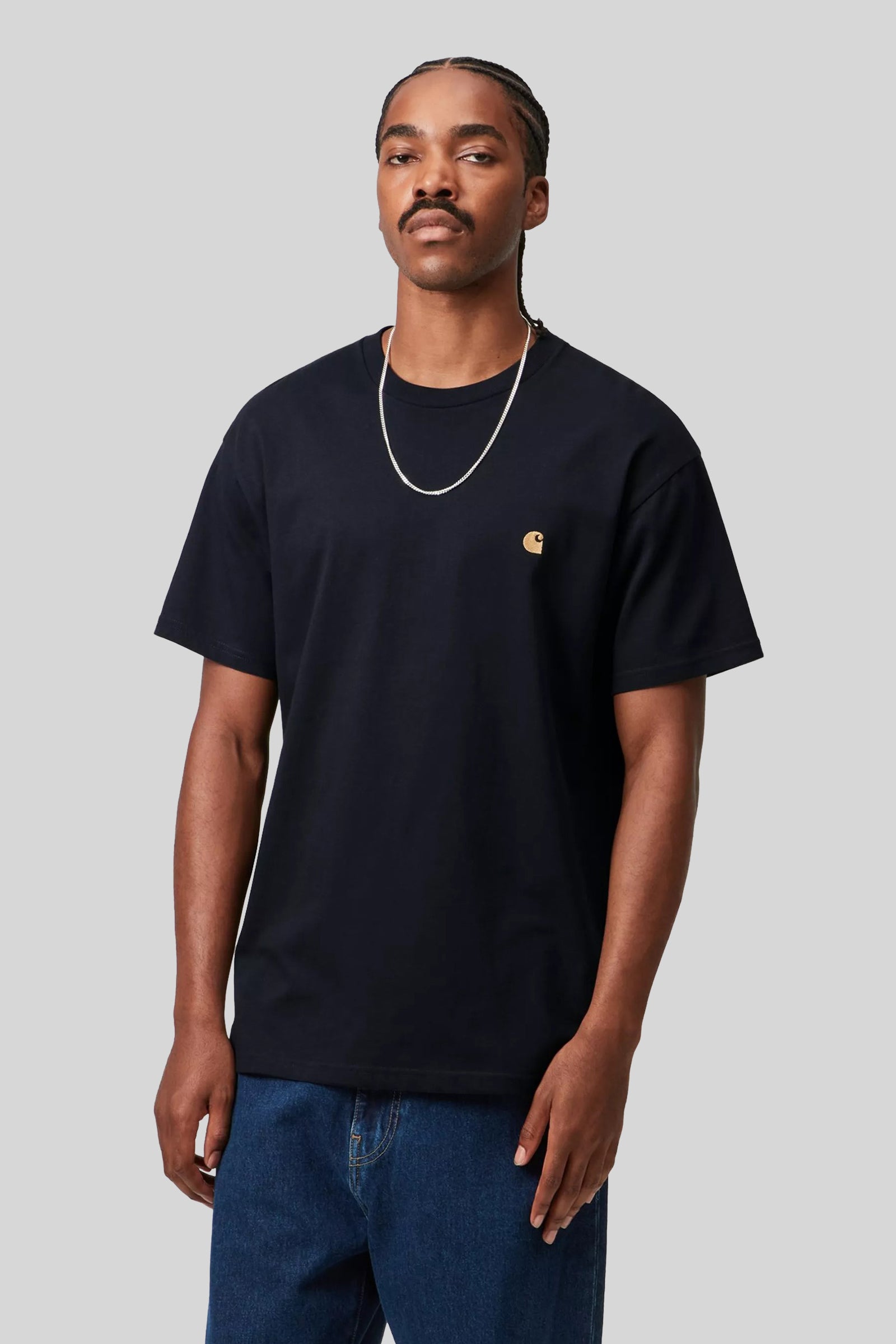 Carhartt WIP Carhartt Wip T-shirt S/s Chase Blu Navy Uomo