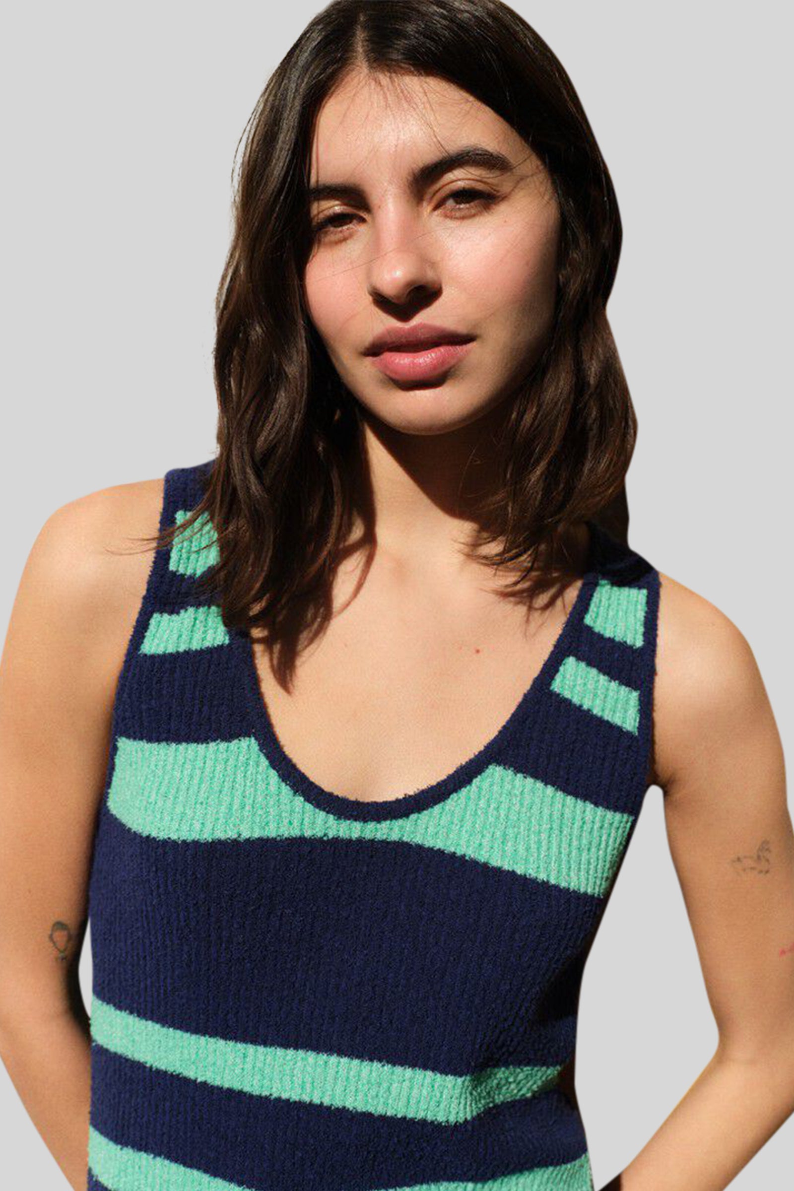 american vintage American Vintage Abito Nagoo Blu/verde Donna, view 2