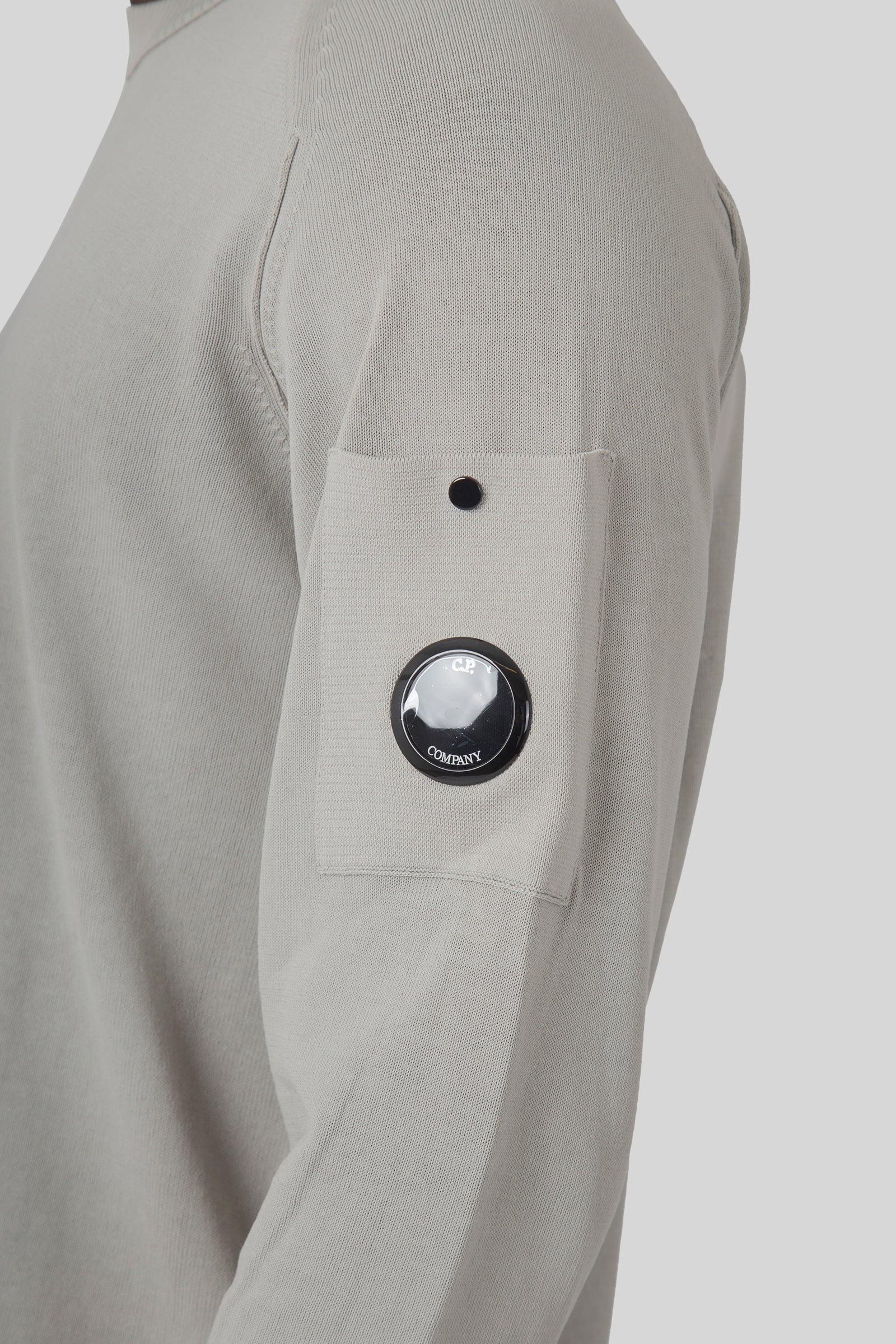 C.P. Company C.p. Company Maglia Cotton Crepe Crewneck Lens Tortora Uomo, view 2