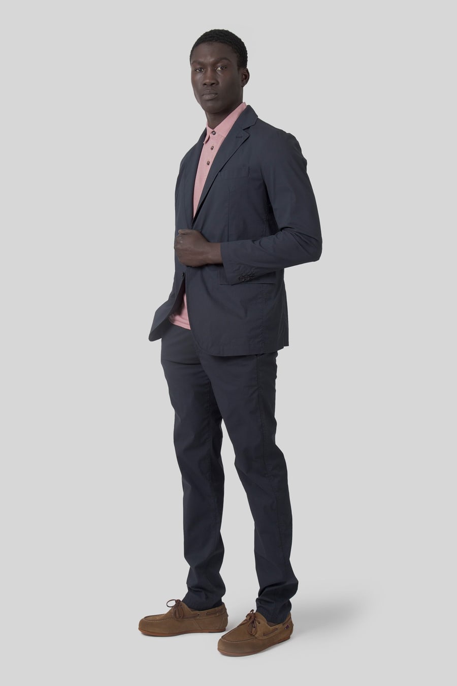 aspesi Aspesi Blazer Kuki Light In Popeline Comfort Blu Uomo, view 4
