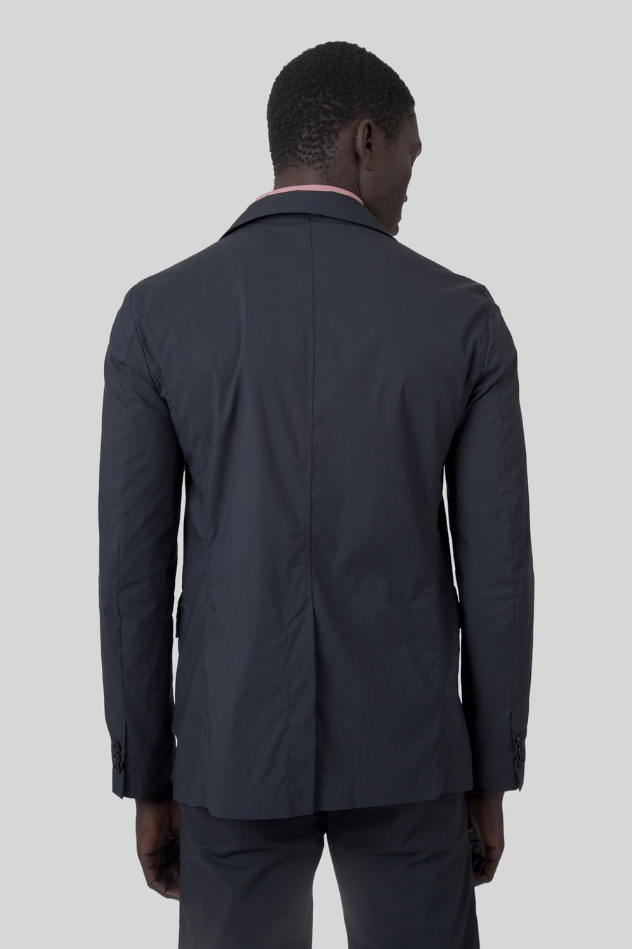 aspesi Aspesi Blazer Kuki Light In Popeline Comfort Blu Uomo, view 5