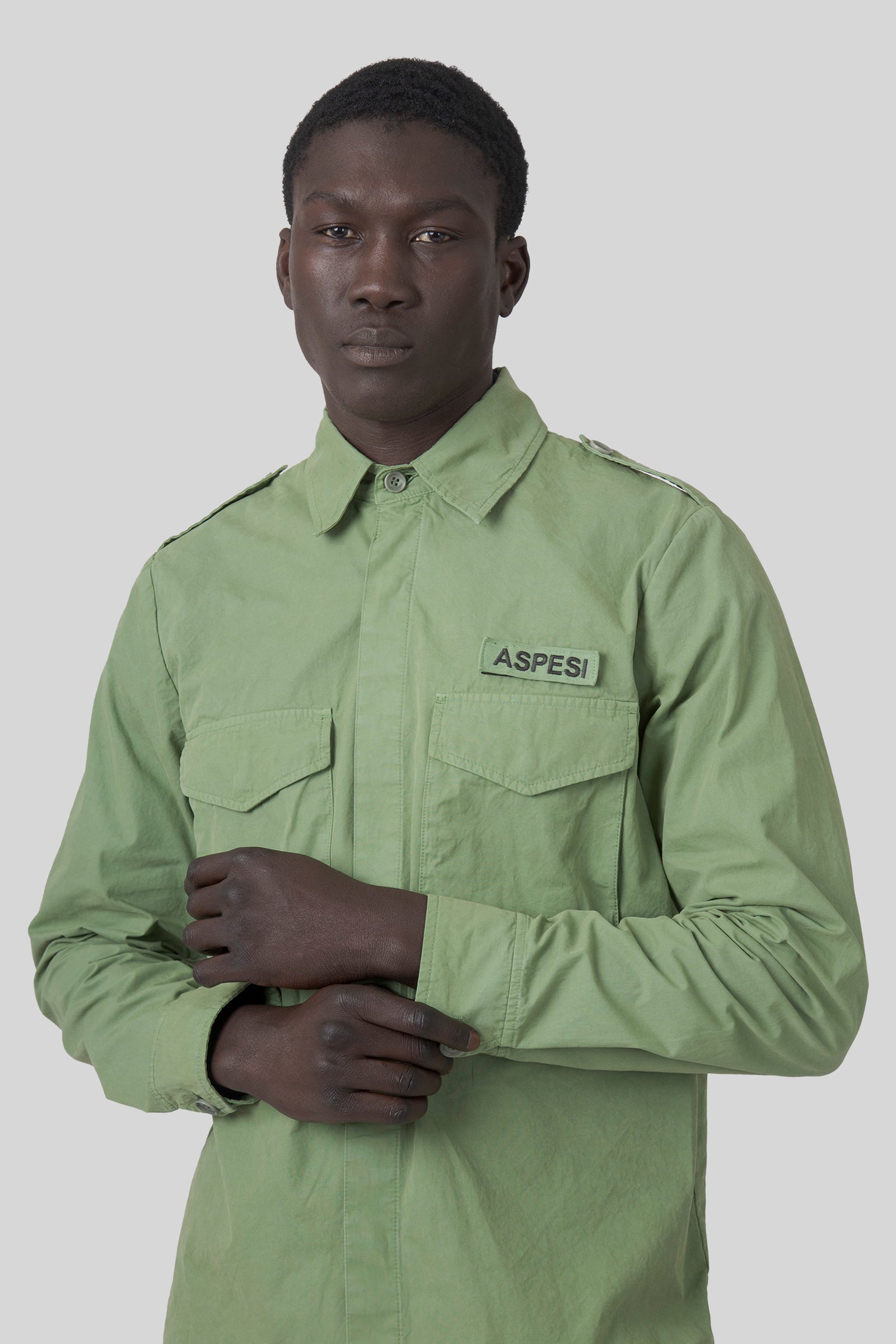 aspesi Aspesi Camicia Field Shirt Pistacchio Uomo