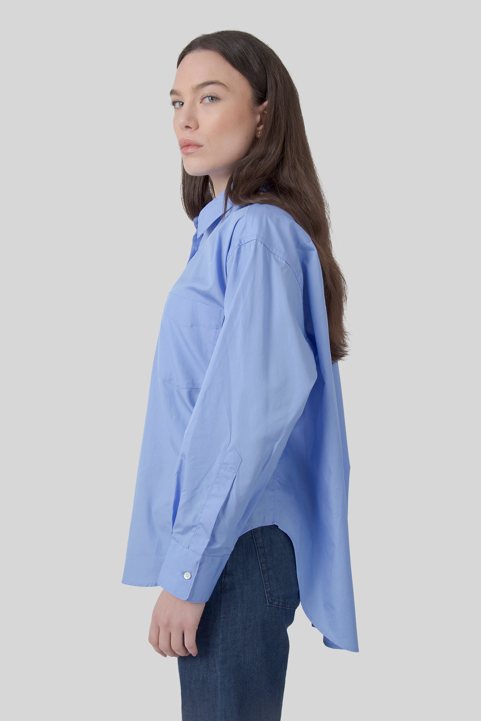 aspesi Aspesi Camicia In Popeline Azzurro Donna