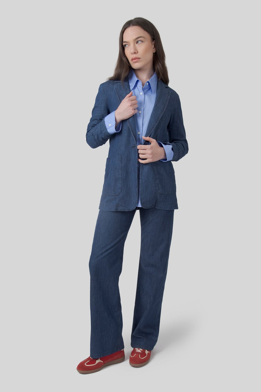 aspesi Aspesi Giacca Denim Blu Medio Donna, view 2