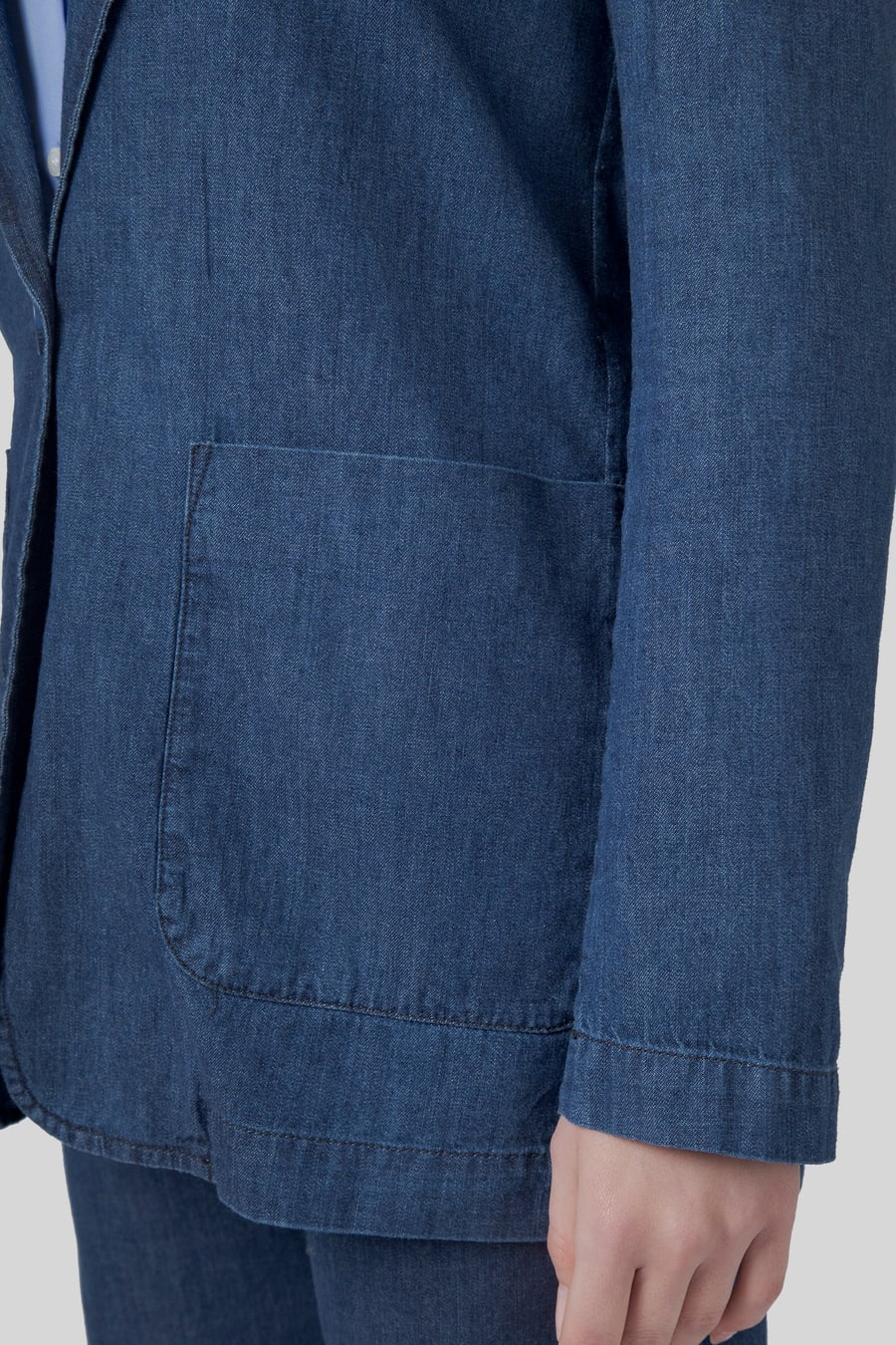 aspesi Aspesi Giacca Denim Blu Medio Donna, view 4