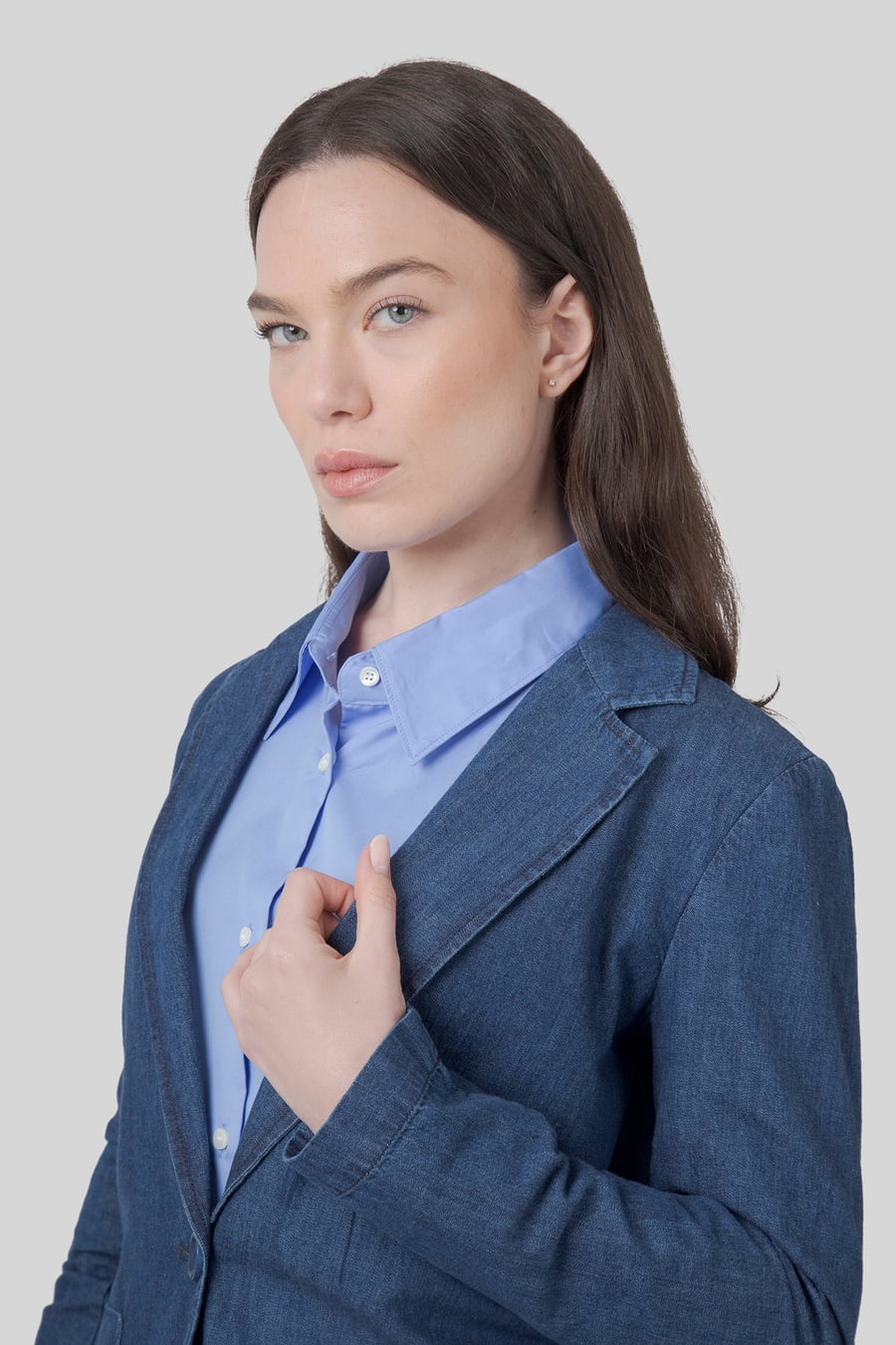aspesi Aspesi Giacca Denim Blu Medio Donna, view 6
