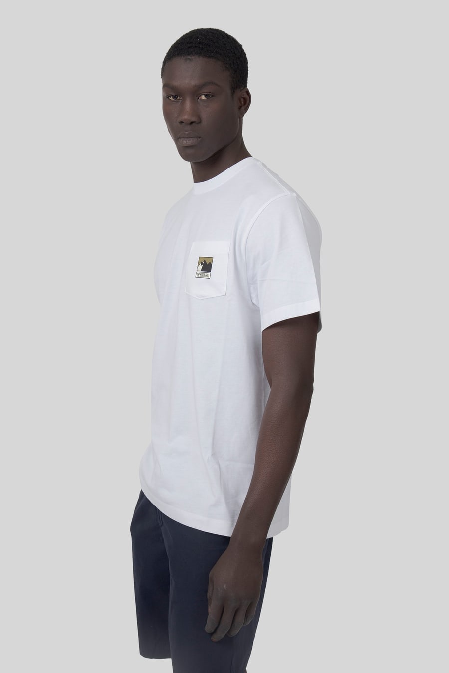 The North Face The North Face T-shirt Mountain Logo Relaxed Bianco Uomo, view 3