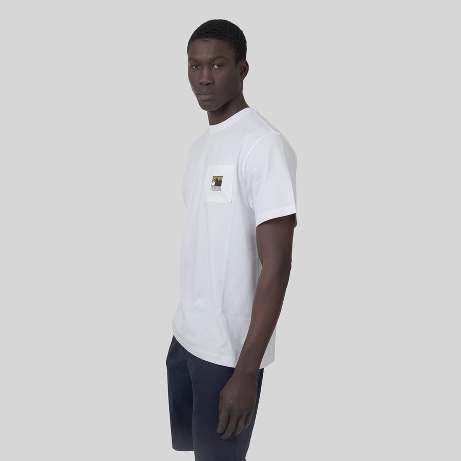 The North Face The North Face T-shirt Mountain Logo Relaxed Bianco Uomo, view 7