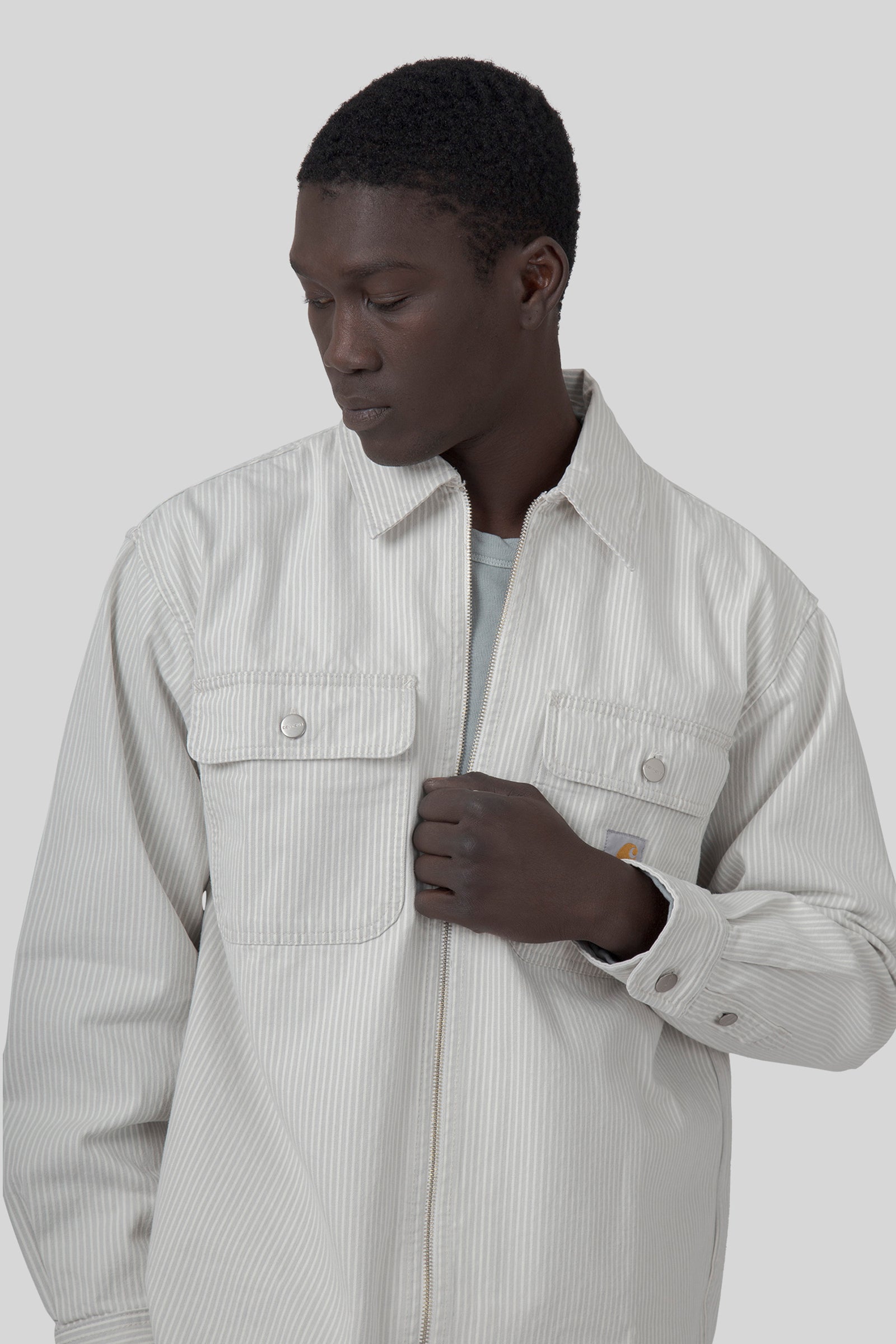 Carhartt WIP Carhartt Wip Mercer Shirt Jac Bianco/grigio Uomo