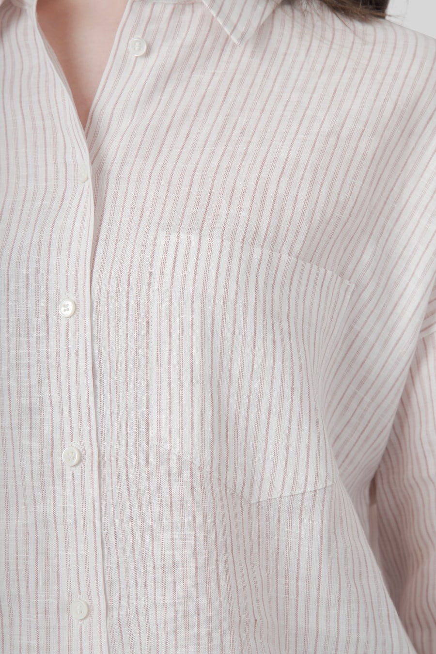 Weekend Max Mara Max Mara Weekend Camicia Panetto Riga Bianco/rosa Donna, view 4