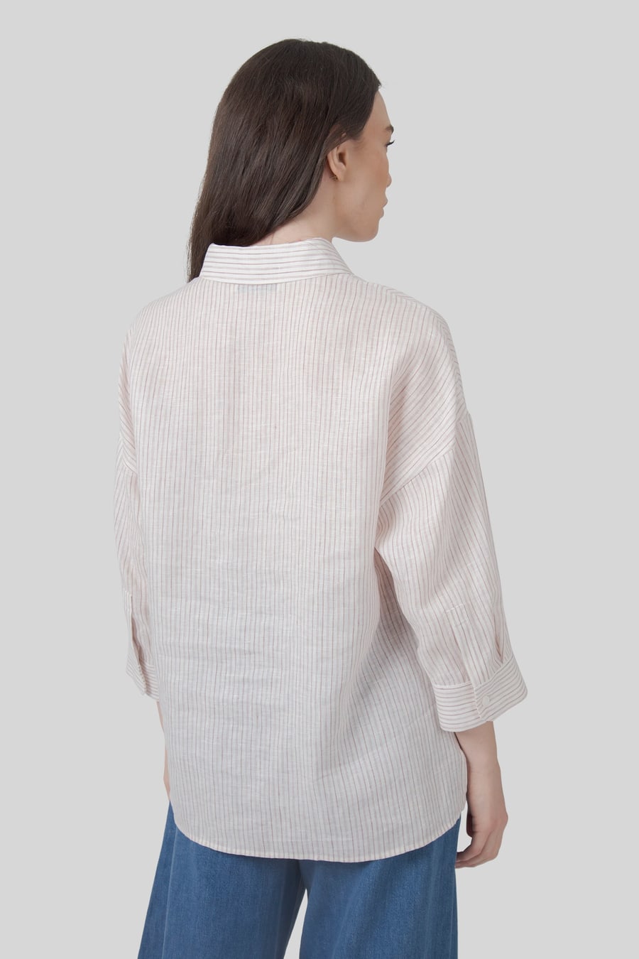 Weekend Max Mara Max Mara Weekend Camicia Panetto Riga Bianco/rosa Donna, view 5